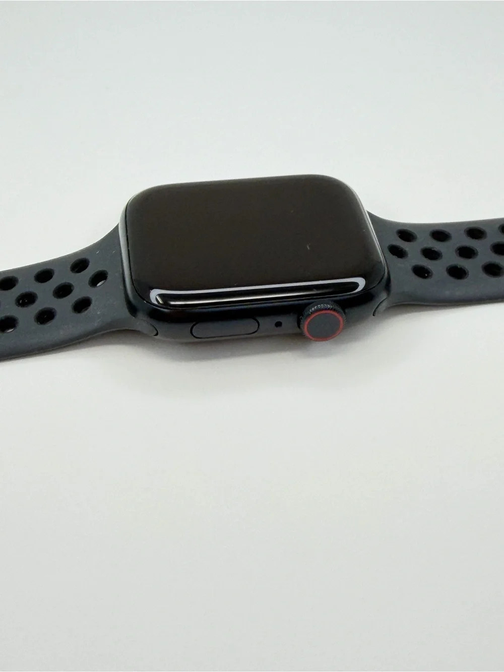 Apple Black Smartwatch with Black Perforated Sport Band
